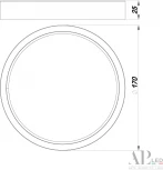 Точечный светильник накладной APL LED Ingrid 3322.LDY1604M/12W/4K (220V, круглые, IP40)