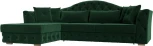 Диван угловой Артис левый угол (Зеленый/Велюр) Лига Диванов арт.121584L