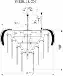 Подвесная люстра Wertmark Alexia WE125.21.303
