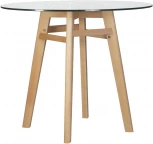 Стол обеденный ALBERT'90 GLASS (столешница стекло, деревянное основание)