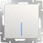 Выключатель одноклавишный с подсветкой (перламутровый рифленый) Werkel W1110113 (a051177)