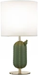 Настольная лампа Odeon Light Cactus 5425/1T золотой/зеленый/белый/металл/керамика/ткань E27 1*60W (220V, выключатель, круглые)