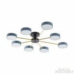 Потолочная люстра на штанге Arte Milano Ferrara 252006/8 Bk/Gr (LED, 220V, круглые)