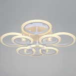 Потолочная люстра светодиодная на штанге с пультом регулировкой яркости и цветовой температуры Reluce 09502-0.3-4+4 WH