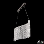 Подвесная люстра светодиодная APL LED Sicilia SH07.100.A.Ni.4000 (220V, хрусталь, на тросе)