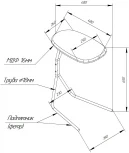 Столик приставной SHT-CT22 каменный уголь/золото от фабрики Mebelik