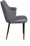 Стул с подлокотниками Hunt ромб, бархат серый 27 / чёрный конус Top Concept 75349