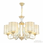 Подвесная люстра Arte Milano Florentia-3387 303387/6 Wh/Gd (220V, на цепи)