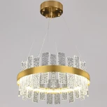 Подвесной светильник хрустальный светодиодный с пультом Reluce 02086-0.4-400 HGT (220V, на тросе)