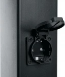 Уличный наземный светильник с розеткой Feron Берлин DH0206 11682 E27, 220V, черный (IP44)