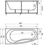 Акриловая ванна Акватек Пандора L, с фронтальным экраном