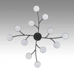 Потолочная люстра на штанге Lumion Torina 8117/12 черный, металл LED GX53 12*7W 220V