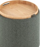 Пуф-столик с ящиком Хюгге XS букле темно-серый, Stool Group