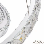Подвесной светильник Arte Milano Venezia 311311/D800-D600 NI (регулировка яркости, LED, 220V, хрусталь, пульт управления, на тросе)