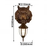 Настенный фонарь уличный Favourite Hant 2818-1W (220V, животные)