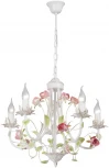 Подвесная люстра V1138-0/5 Vitaluce (220V, на цепи, свеча, цветы)