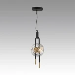 Подвесной светильник Odeon Light Magnet 5407/12L черный/золотой/металл/стекло LED 12W 3000K 1005Лм (220V, на проводе, круглые)