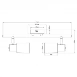 Спот на штанге Arte Lamp Cavalletta A4510PL-2SS (220V, круглые)