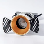 Точечный встраиваемый светодиодный светильник, круглая рамка, золотой отражатель Fiberli Mr1215 12130102