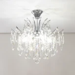 Потолочная люстра каскадная на штанге Citilux Селена CL302160 (220V, хрусталь)