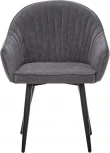 Стул с подлокотниками Вайд, каркас Черный, велюр Графит 2500000185793 Leset