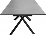 Стол DikLine KX160 мрамор черный Марквин,опоры черные
