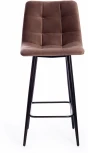Стул полубарный CHILLY (mod. 7095пб ) / 1 шт. в упаковке (Ткань,Металл /Коричневый,Черный)