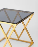 Журнальный стол Stool Group 55*55 ИНСИГНИЯ золото стекло smoke УТ000001505