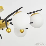Потолочная люстра на штанге Arte Milano 273408/6 BK/GD (220V, шарики)