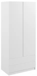 Шкаф Woodville двухдверный Мадера белый 497484