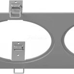 Рамка для трех встраиваемых светильников Lightstar Intero, прямоугольник, серый