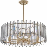 Подвесная люстра хрустальная на штанге Arte Milano Sorrento-5209 375209/8/350/580 GD (220V)