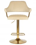 Стул барный DOBRIN CHARLY GOLD (бежевый велюр (MJ9-10)) 5019_Golden-LM 5019_Golden-LM, цвет сиденья бежевый (MJ9-10), основания золото