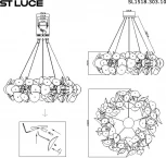 Светильник подвесной ST Luce SL1518.303.10 Латунь/Белый G9 10*5W 4000K (220V, на тросе)