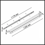 Настенный поворотный светильник линейный Odeon Light Arno 3888/36WL черный/металл IP44 LED 36W 2700Лм 4000K 220V
