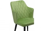 Обеденный стул на металлокаркасе Woodville Velen dark green 15025