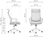 Компьютерное кресло Woodville Rino light gray / white 15632