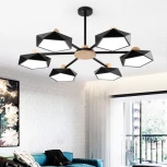 Люстра на штанге Geometric Ch 6 Черная ImperiumLoft Geometric-Ch01 (140731-26) (LED, 220V)