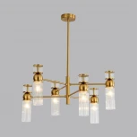 Потолочная люстра на штанге Lumion Denver 8276/6 латунь/прозрачный, металл/стекло Е14 6*40W 220V