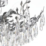 Подвесная люстра Citilux Ritz CL310081 (220V, хрусталь, подвески, на цепи, листья, ветки)