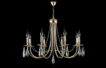 Подвесная люстра Crystal Lux Victoria SP8 GOLD/AMBER