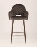 Стул полубарный Stool Group Венера диамант велюр коричневый УТ000004924