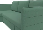 Диван угловой Слим левый угол (Зеленый/Рогожка) Лига Диванов арт.121151L