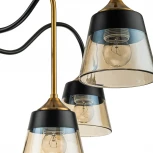 Потолочная люстра на штанге Escada Cobra 1147/8P E27*40W Black/Brass (220V)