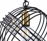 Подвесной светильник Fresco V000103 (10001/1P Black) (220V, хрусталь, на цепи, шар, клетка)