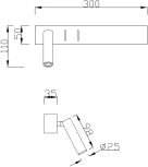 Настенный светильник для чтения (бра) Comodo 3000К 8Вт IP 20 LED Maytoni Technical C031WL-L8W3K (220V, выключатель)