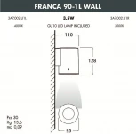 Настенный светильник уличный Fumagalli Franca 90 3A7.002.000.AXU1L (220V, круглые, IP55)