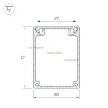 Профиль BOX72-2000 ANOD (Алюминий) 017357 Arlight