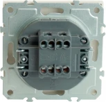 Переключатель одноклавишный перекрестный (белый) Stekker Эмили 49871