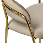 Стул полубарный Turin бирюзовый с золотыми ножками